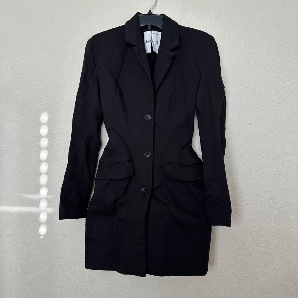 House of cb Amia Black‎ Blazer Mini dress black size M regular length NWOT - Picture 9 of 11